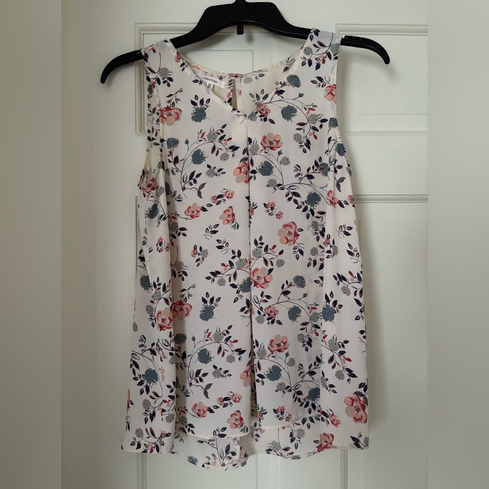 NWOT Maurices Floral Print Sleeveless Blouse